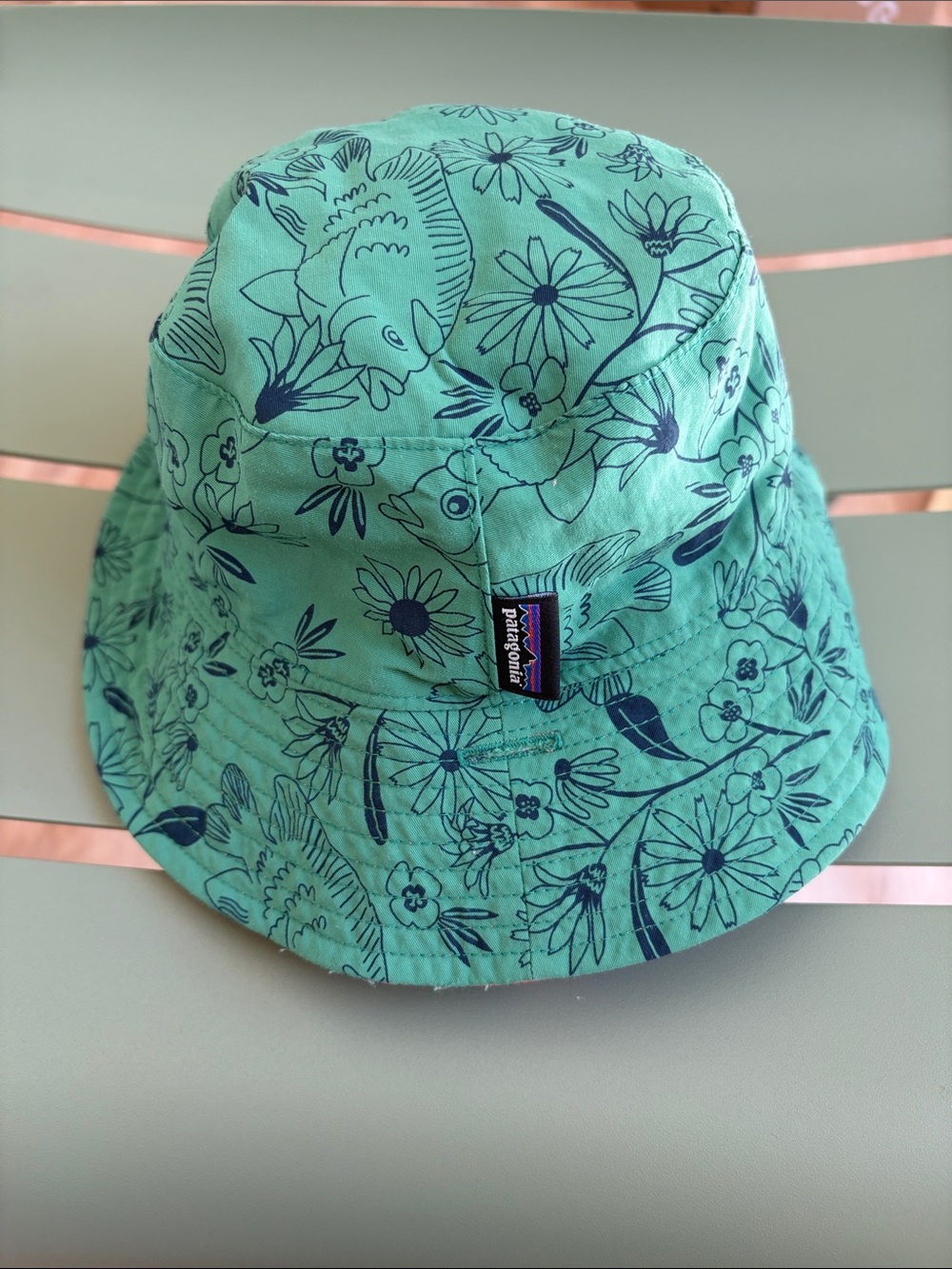 Patagonia baby sun Bucket Hat Gather Green 6-12m